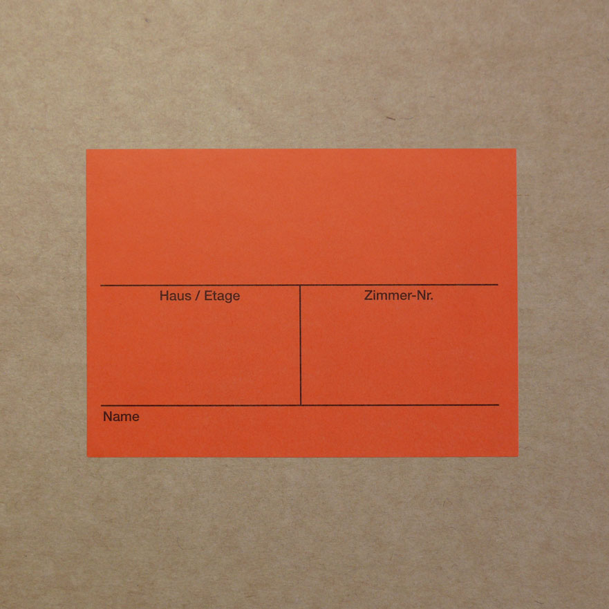 Umzugsaufkleber, orange | 105 x 72 mm (L x B) | VE = 50 Stk.